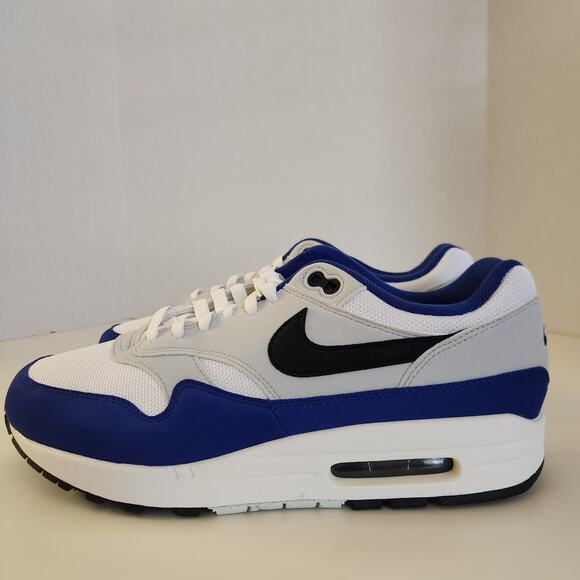 Nike Air Max 1 Mens White/Black-Deep Royal Blue Size 10 main image 4